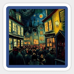 Starry Night in Diagon Alley Sticker